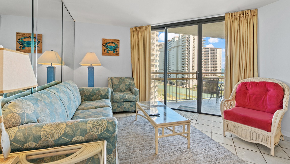 Living room with sofa and chairs