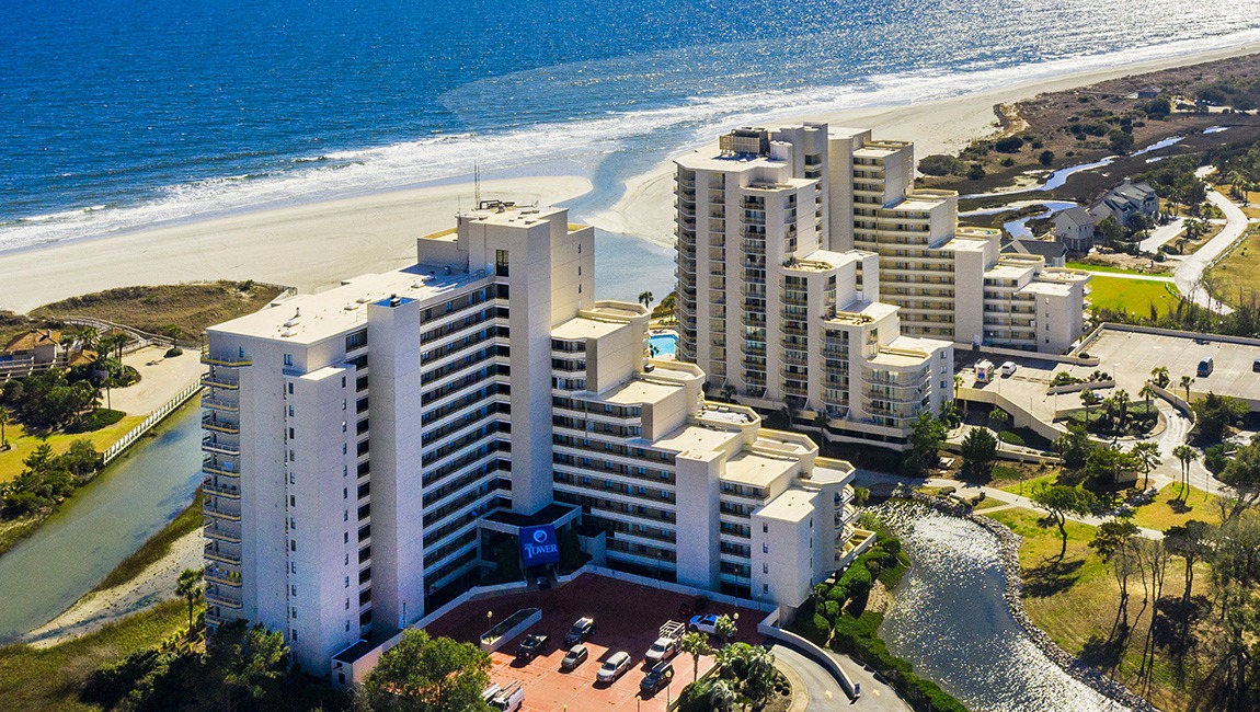Both oceanfront towers from above